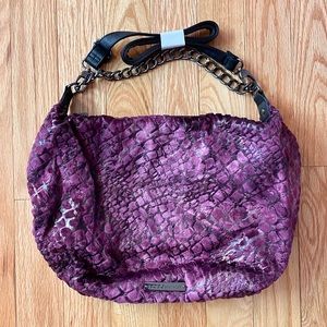 NWOT BCBGeneration Faux Fur Accented Hobo